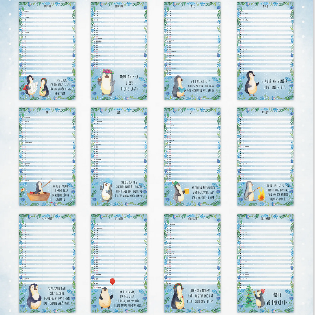 Partner calendar 2026 Pinguin Collection partner calendar; 2020 couple calendar, Couple calendar, couple planner, North Pole, Penguins