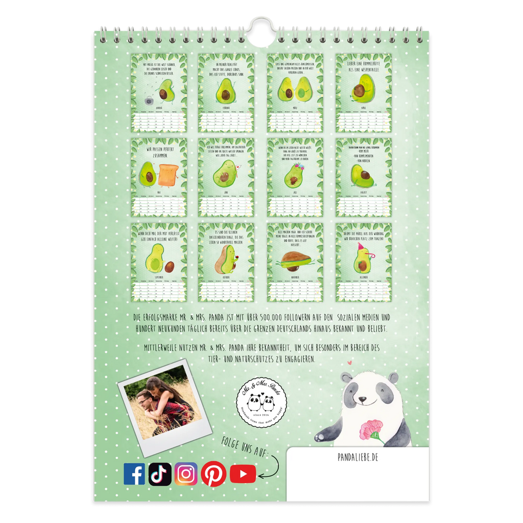 Wall calendar 2026 Avocado Collection annual planner, appointment planner, wall calendar, annual calendar, calendar, vegetables