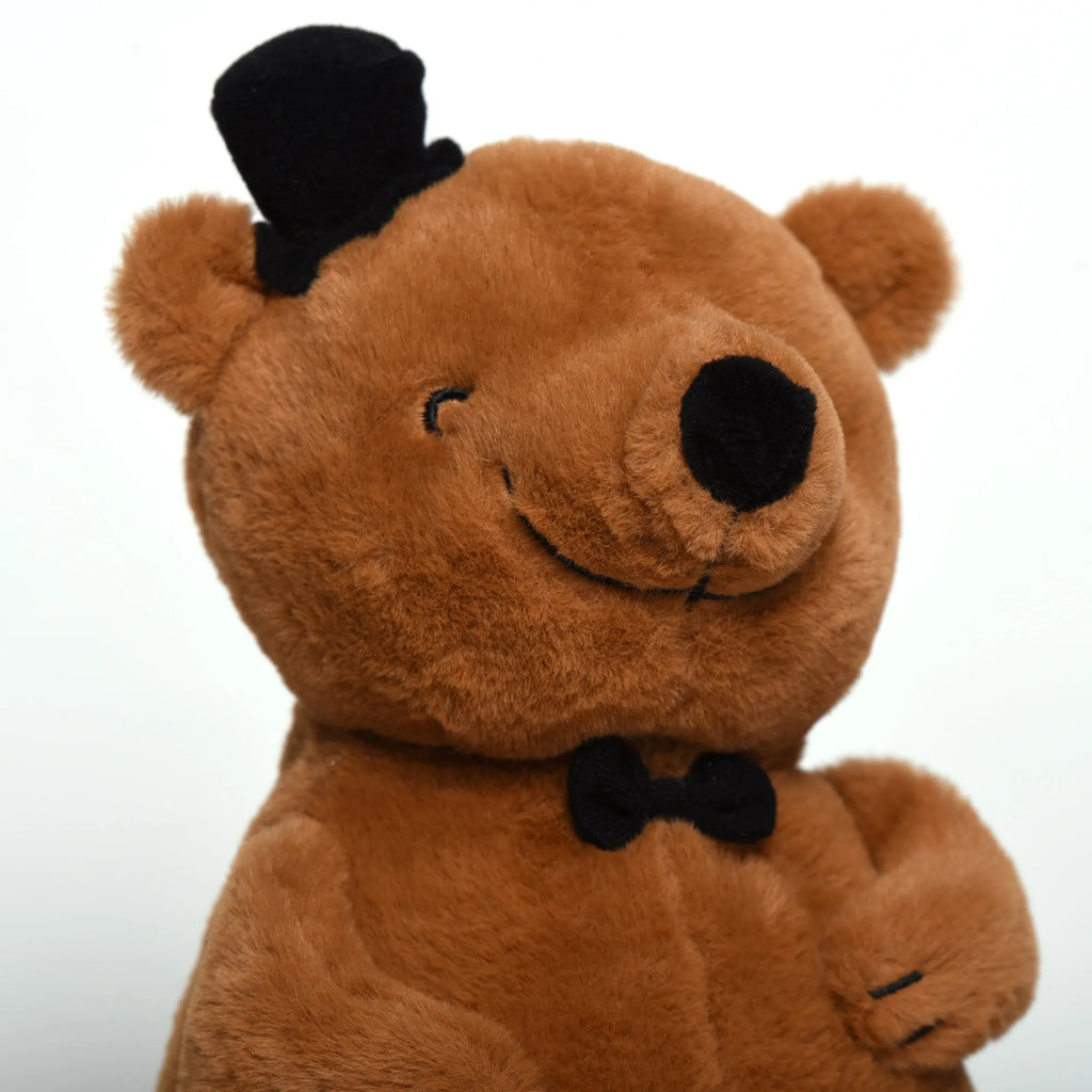 Cuddly toy Bear with a Hat and Bow Tie bear, teddy, teddy bear, cuddly toy