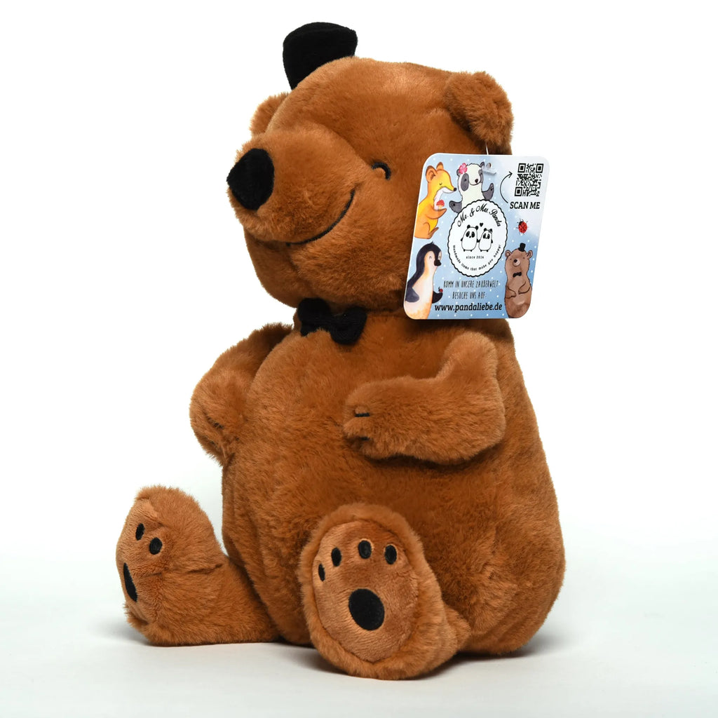 Cuddly toy Bear with a Hat and Bow Tie bear, teddy, teddy bear, cuddly toy