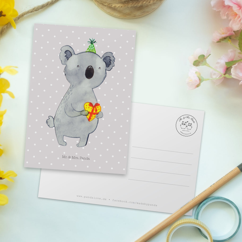 Postkarte Koala Geschenk Geschenkkarte, Grußkarte, Karte, Einladung, Ansichtskarte, Geburtstagskarte, Einladungskarte, Dankeskarte, Koala, Koalabär, Geschenk, Geburtstag, Party
