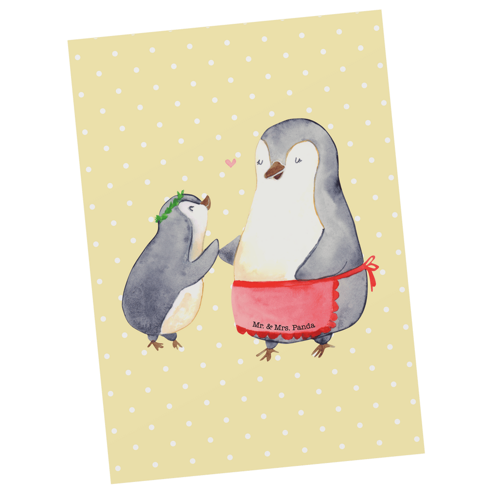 Postkarte Pinguin mit Kind Geschenkkarte, Grußkarte, Karte, Einladung, Ansichtskarte, Geburtstagskarte, Einladungskarte, Dankeskarte, Familie, Vatertag, Muttertag, Bruder, Schwester, Mama, Papa, Oma, Opa, Geschenk, Mami, Mutti, Mutter, Geburststag