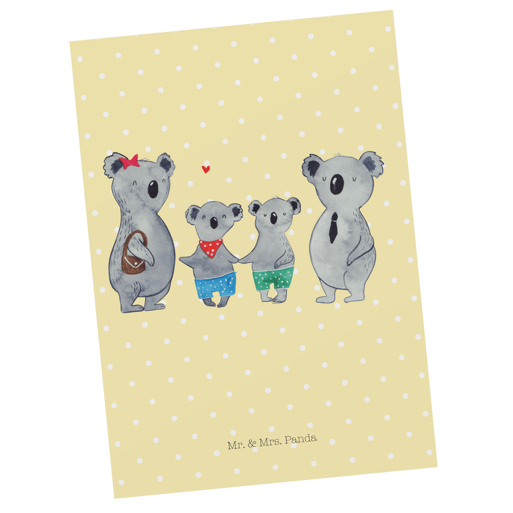 Postkarte Koala Familie zwei Geschenkkarte, Grußkarte, Karte, Einladung, Ansichtskarte, Geburtstagskarte, Einladungskarte, Dankeskarte, Familie, Vatertag, Muttertag, Bruder, Schwester, Mama, Papa, Oma, Opa, Koala, Koalabär, beste Familie, Familienzeit, Familienleben, Koalafamilie, Lieblingsfamilie