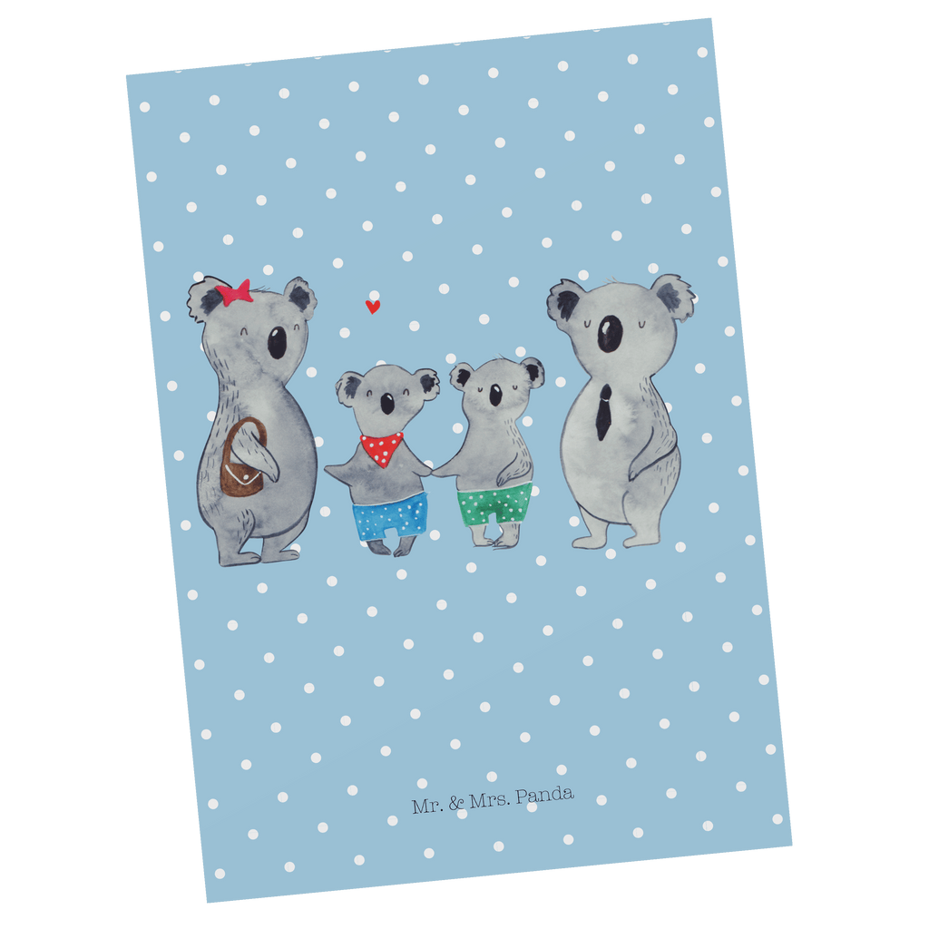 Postkarte Koala Familie zwei Postkarte, Karte, Geschenkkarte, Grußkarte, Einladung, Ansichtskarte, Geburtstagskarte, Einladungskarte, Dankeskarte, Familie, Vatertag, Muttertag, Bruder, Schwester, Mama, Papa, Oma, Opa, Koala, Koalabär, beste Familie, Familienzeit, Familienleben, Koalafamilie, Lieblingsfamilie