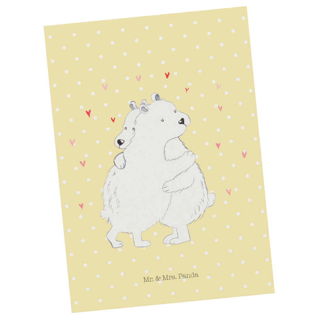 Postkarte Eisbär Umarmen Geschenkkarte, Grußkarte, Karte, Einladung, Ansichtskarte, Geburtstagskarte, Einladungskarte, Dankeskarte, Tiermotive, Gute Laune, lustige Sprüche, Tiere