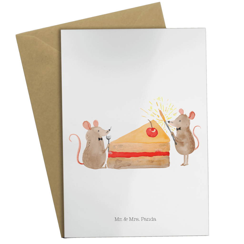 Grußkarte Mäuse Kuchen Grußkarte, Klappkarte, Einladungskarte, Glückwunschkarte, Hochzeitskarte, Geburtstagskarte, Karte, Geburtstag, Geburtstagsgeschenk, Geschenk, Kuchen, Maus, Mäuse, Party, Leben, Glück
