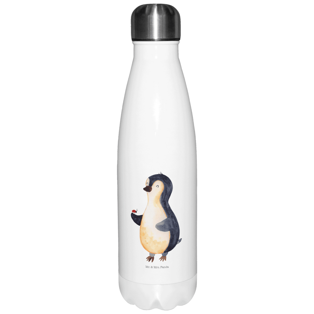 Thermosflasche Pinguin Marienkäfer Isolierflasche, Thermoflasche, Trinkflasche, Thermos, Edelstahl, Pinguin, Pinguine, Marienkäfer, Liebe, Wunder, Glück, Freude, Lebensfreude