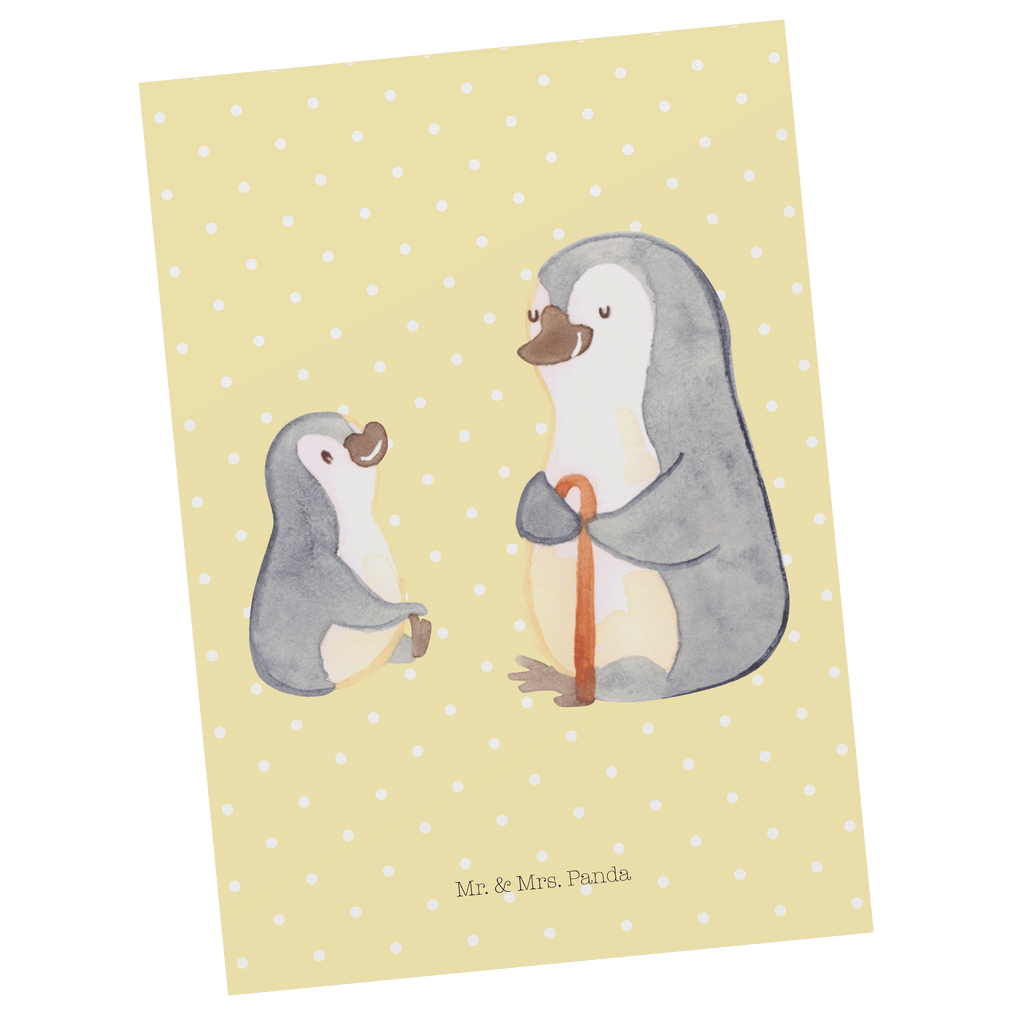 Postkarte Pinguin Opa Enkel Geschenkkarte, Grußkarte, Karte, Einladung, Ansichtskarte, Geburtstagskarte, Einladungskarte, Dankeskarte, Familie, Vatertag, Muttertag, Bruder, Schwester, Mama, Papa, Oma, Opa, Opi, bester Opa, Großvater, Lieblingsopa, Geschenk für Opa
