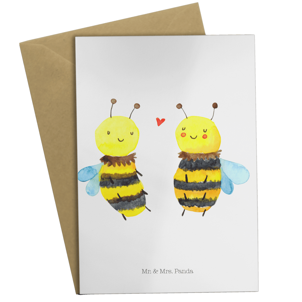 Grußkarte Biene Verliebt Grußkarte, Klappkarte, Einladungskarte, Glückwunschkarte, Hochzeitskarte, Geburtstagskarte, Karte, Biene, Wespe, Hummel