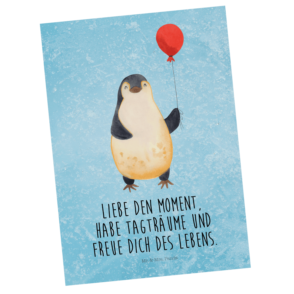 Postkarte Pinguin Luftballon Geschenkkarte, Grußkarte, Karte, Einladung, Ansichtskarte, Geburtstagskarte, Einladungskarte, Dankeskarte, Pinguin, Pinguine, Luftballon, Tagträume, Lebenslust, Geschenk Freundin, Geschenkidee, beste Freundin, Motivation, Neustart, neues Leben, Liebe, Glück