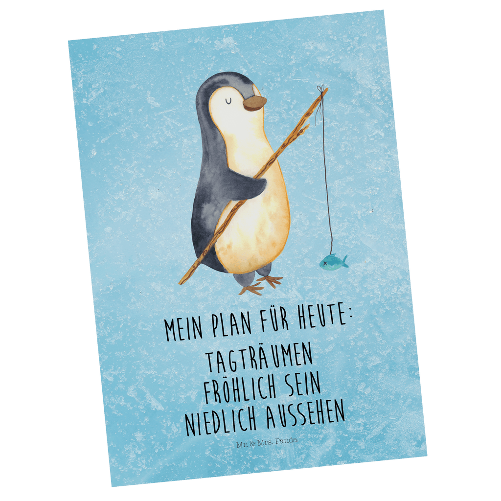 Postkarte Pinguin Angler Geschenkkarte, Grußkarte, Karte, Einladung, Ansichtskarte, Geburtstagskarte, Einladungskarte, Dankeskarte, Pinguin, Pinguine, Angeln, Angler, Tagträume, Hobby, Plan, Planer, Tagesplan, Neustart, Motivation, Geschenk, Freundinnen, Geschenkidee, Urlaub, Wochenende