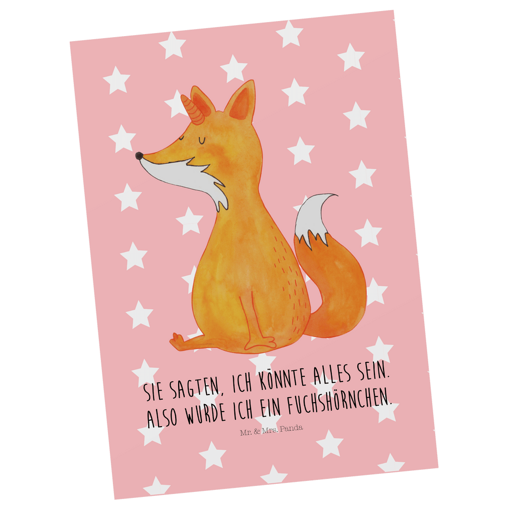 Postkarte Fuchshörnchen Geschenkkarte, Grußkarte, Karte, Einladung, Ansichtskarte, Geburtstagskarte, Einladungskarte, Dankeskarte, Einhorn, Einhörner, Einhorn Deko, Pegasus, Unicorn, Fuchs, Unicorns, Fuchshörnchen, Fuchshorn, Foxycorn, Füchse