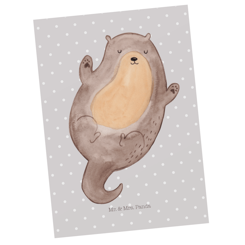 Postkarte Otter Umarmen Geschenkkarte, Grußkarte, Karte, Einladung, Ansichtskarte, Geburtstagskarte, Einladungskarte, Dankeskarte, Otter, Fischotter, Seeotter, Otter Seeotter See Otter