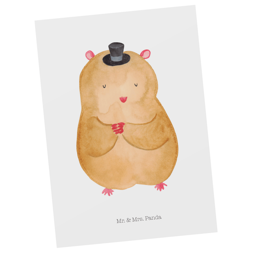 Postkarte Hamster mit Hut Postkarte, Karte, Geschenkkarte, Grußkarte, Einladung, Ansichtskarte, Geburtstagskarte, Einladungskarte, Dankeskarte, Tiermotive, Gute Laune, lustige Sprüche, Tiere, Hamster, Hut, Magier, Zylinder, Zwerghamster, Zauberer, Houdini