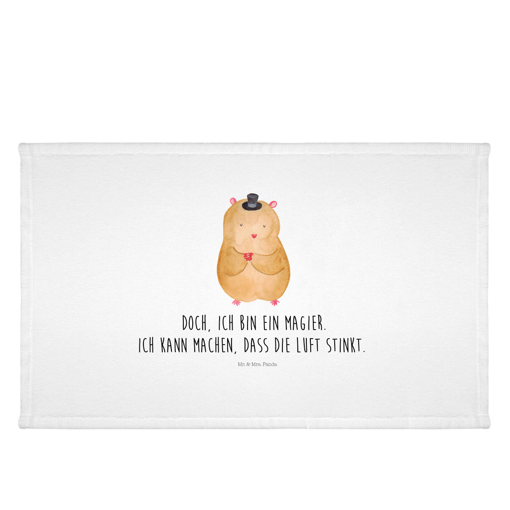 50 x 100 Handtuch Hamster mit Hut Handtuch, Badehandtuch, Badezimmer, Handtücher, groß, Kinder, Baby, Tiermotive, Gute Laune, lustige Sprüche, Tiere, Hamster, Hut, Magier, Zylinder, Zwerghamster, Zauberer, Houdini