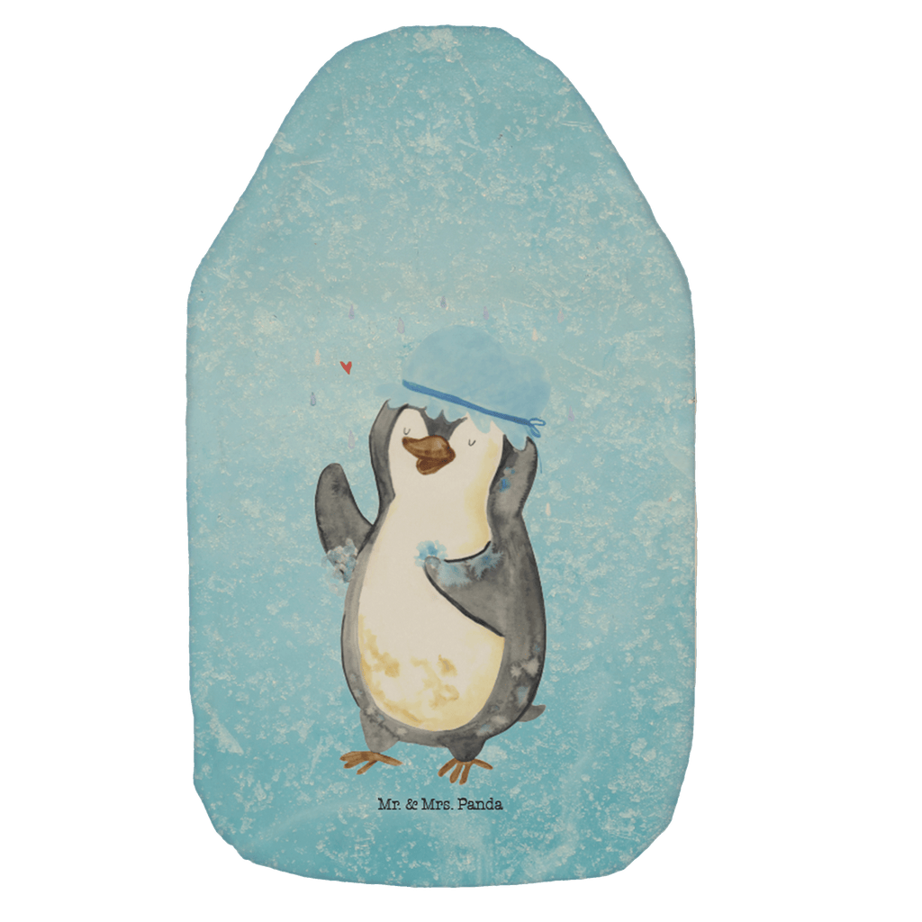 Wärmflasche Pinguin duscht Wärmekissen, Kinderwärmflasche, Körnerkissen, Wärmflaschenbezug, Wärmflasche mit Bezug, Pinguin, Pinguine, Dusche, duschen, Lebensmotto, Motivation, Neustart, Neuanfang, glücklich sein