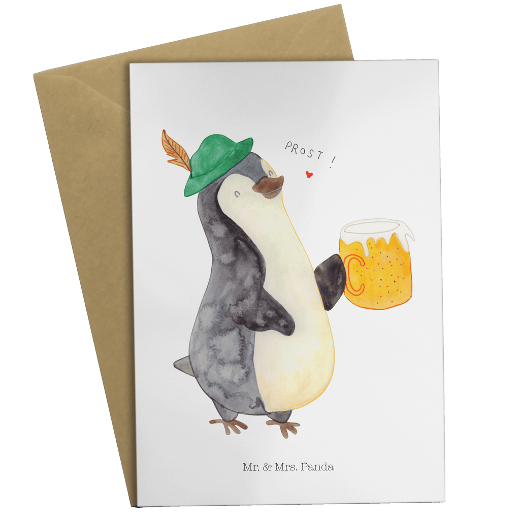Grußkarte Pinguin Bier Klappkarte, Einladungskarte, Glückwunschkarte, Hochzeitskarte, Geburtstagskarte, Karte, Pinguin, Pinguine, Bier, Oktoberfest