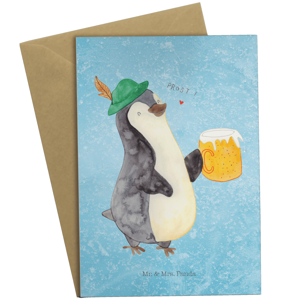 Grußkarte Pinguin Bier Klappkarte, Einladungskarte, Glückwunschkarte, Hochzeitskarte, Geburtstagskarte, Karte, Pinguin, Pinguine, Bier, Oktoberfest