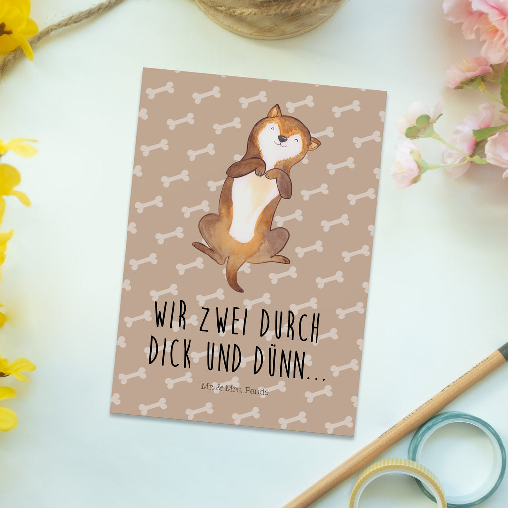 Postkarte Hund Bauchkraulen – Mr. & Mrs. Panda