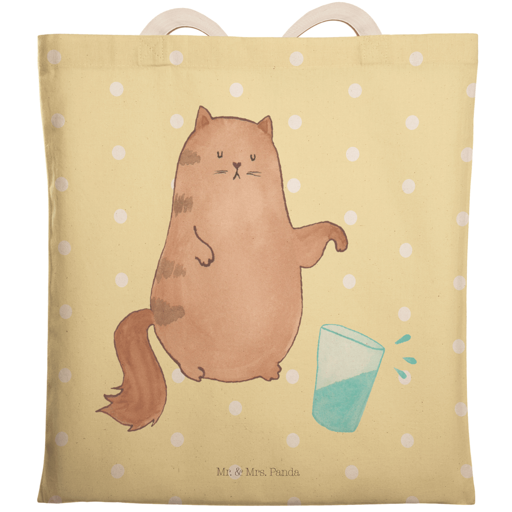 Einkaufstasche Katze Wasserglas
