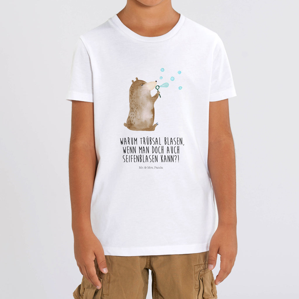 Organic Kinder T-Shirt Bär Seifenblasen Seifenblasen Bär Lustig Sein Glücklich Traurig Happy   Bär, Teddy, Teddybär