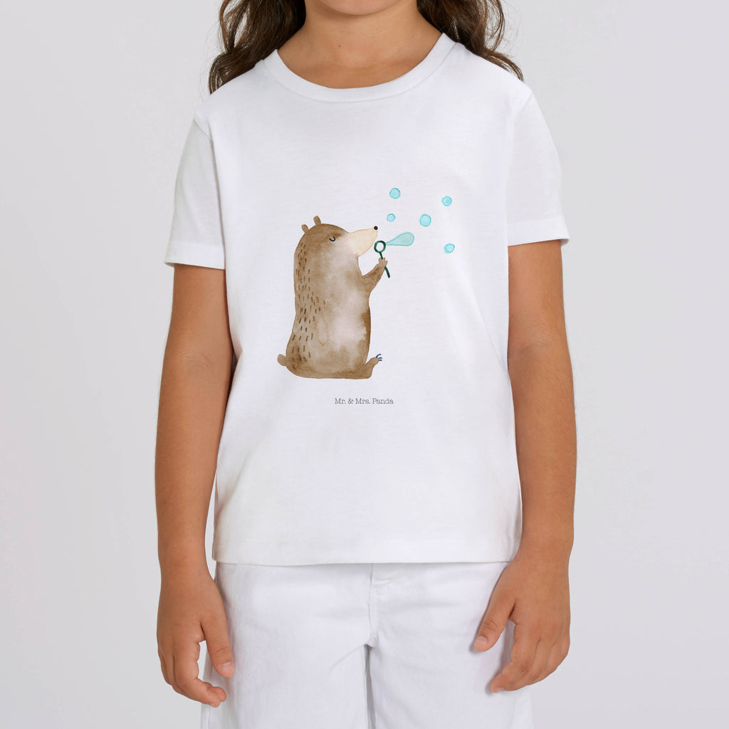 Organic Kinder T-Shirt Bär Seifenblasen Seifenblasen Bär Lustig Sein Glücklich Traurig Happy   Bär, Teddy, Teddybär