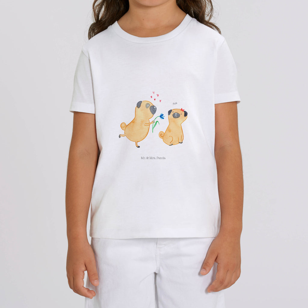 Organic Kinder T-Shirt Mops verliebt  	Mops, Möpse, Hund, Hundeliebe, verliebt, Liebe, Liebesspruch. Verlobt, Geschenk Freund, Partner   Hund, Hundemotiv, Haustier, Hunderasse, Tierliebhaber, Hundebesitzer, Sprüche