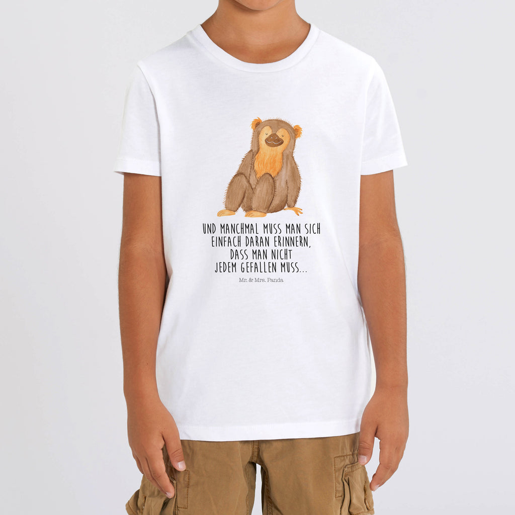 Organic Kinder T-Shirt Affe Affe, Äffchen, Affen, Selbstliebe, Respekt, Motivation, Selbstachtung, Liebe, Selbstbewusstsein, Selfcare	   Afrika, Wildtiere