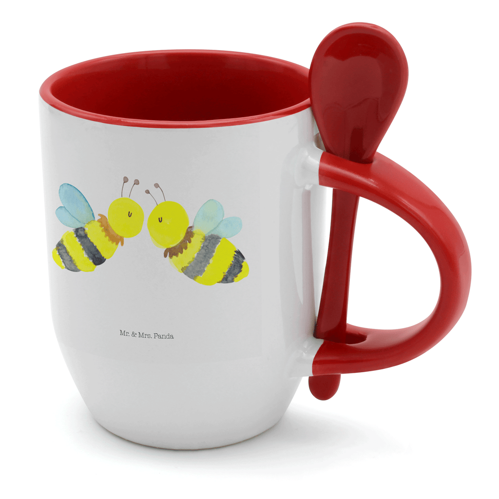 Tasse mit Löffel Biene Liebe Tasse, Kaffeetasse, Tassen, Tasse mit Spruch, Kaffeebecher, Tasse mit Löffel, Biene, Wespe, Hummel