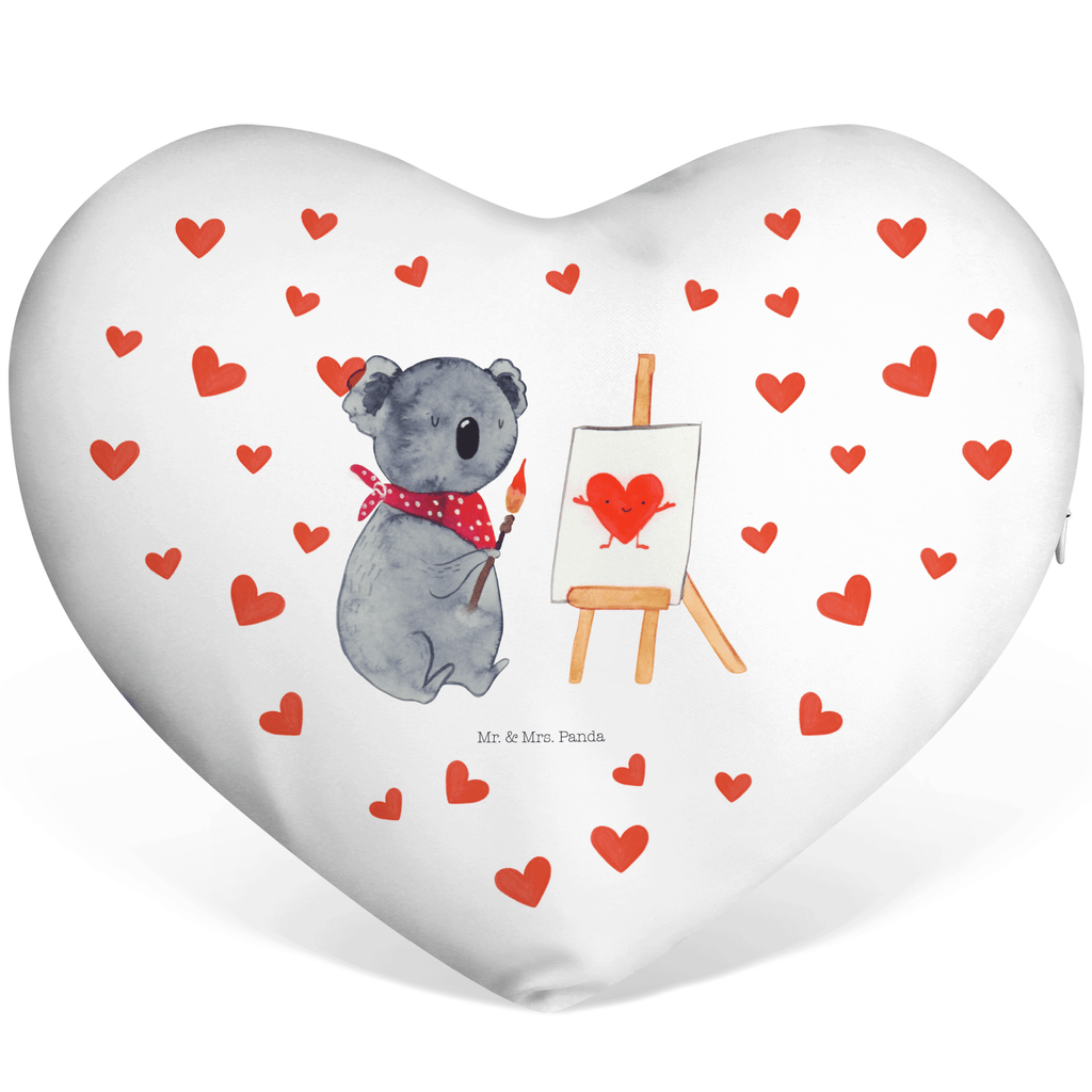 Herzkissen Koala Künstler Kissen, Herzkissen, Herzform, Herz, Dekokissen, Koala, Koalabär, Liebe, Liebensbeweis, Liebesgeschenk, Gefühle, Künstler, zeichnen
